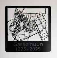 Foto van dibond plattegrond van Genemuiden